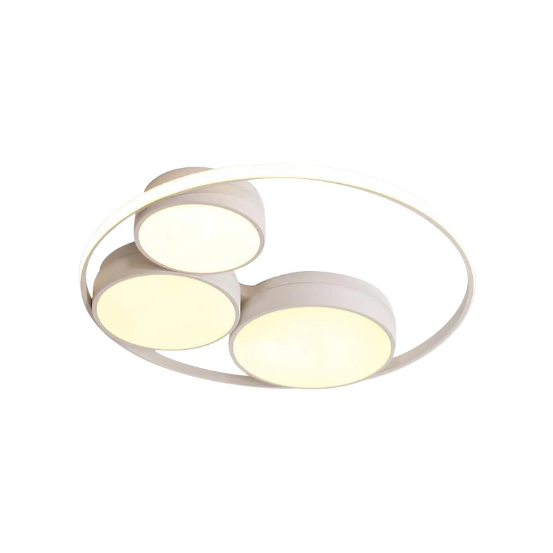 Grijs/witte ronde inbouwlamp Nordic LED acryl inbouwplafondlamp voor slaapkamer, 18"/21,5"/31" breedte | Snel Thuisbezorgd