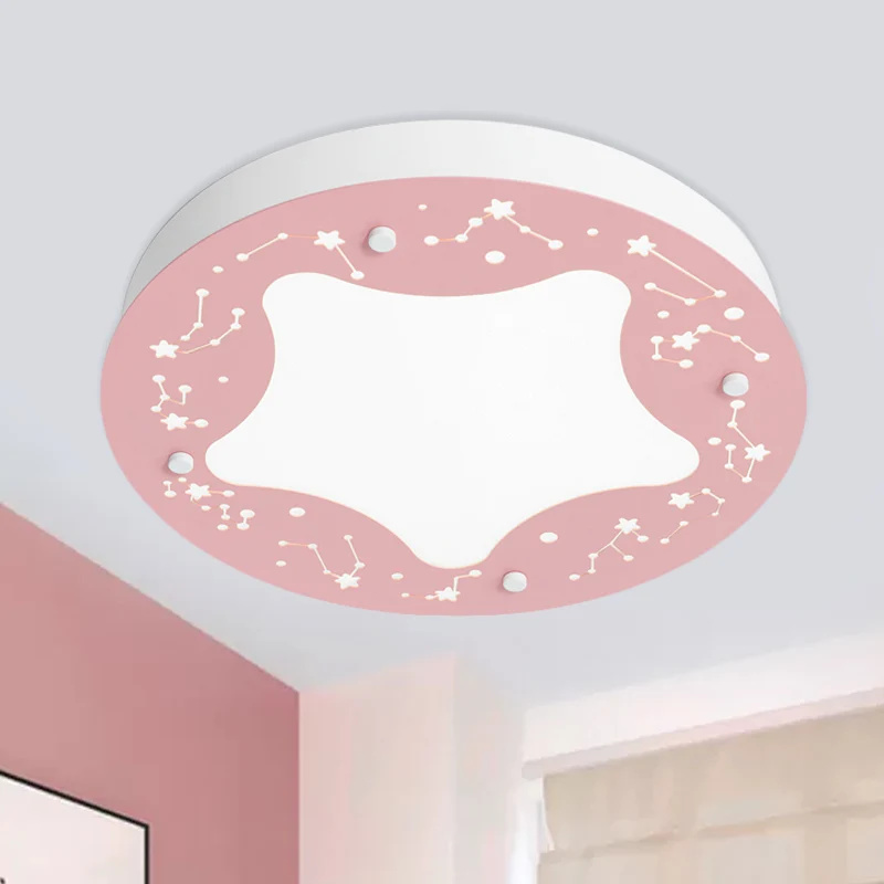 Groen/roze ronde inbouwlamp Cartoon LED acryl inbouw inbouwverlichting met sterpatroon | Snel Thuisbezorgd