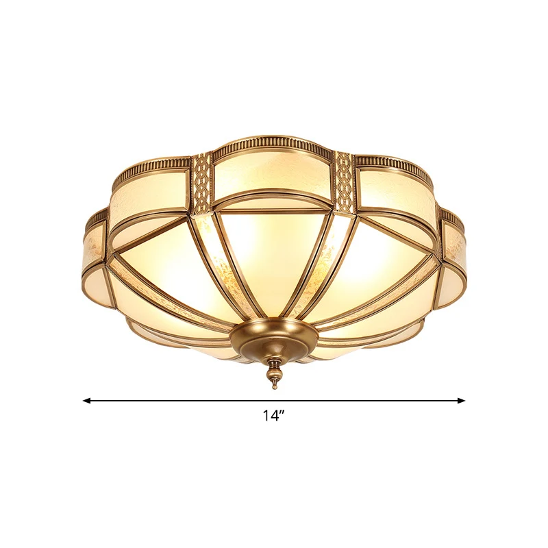 IP44 Waterdichte 3/4/6 lampen inbouwlamp minimalistische koepel matglazen plafondlamp messing, klein/middelgroot/groot