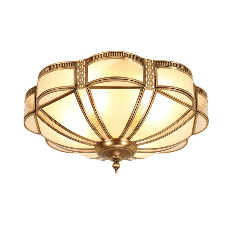 IP44 Waterdichte 3/4/6 lampen inbouwlamp minimalistische koepel matglazen plafondlamp messing, klein/middelgroot/groot