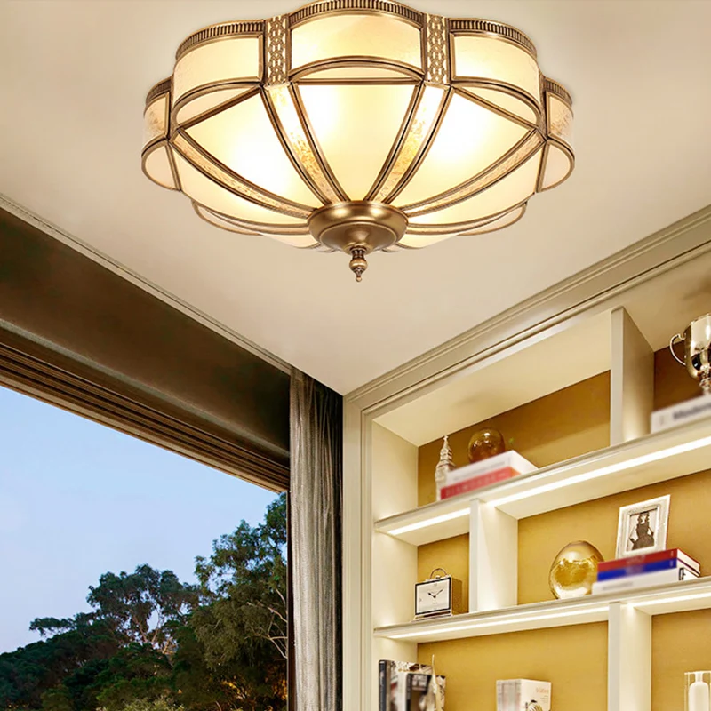 IP44 Waterdichte 3/4/6 lampen inbouwlamp minimalistische koepel matglazen plafondlamp messing, klein/middelgroot/groot