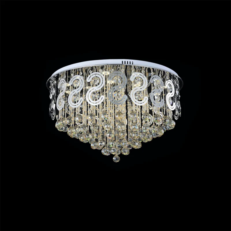 IP44 Waterdichte Van vroeger stijl gelaagde inbouwverlichting metalen LED-plafondlamp met kristallen bol helder