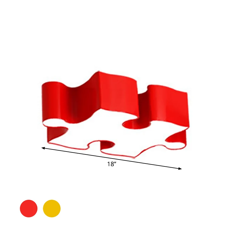 Legpuzzels Plafondinbouwlamp Kinderstijl Acryl Rood/Geel LED Inbouw wit/3 kleuren helder met Afstandsbediening