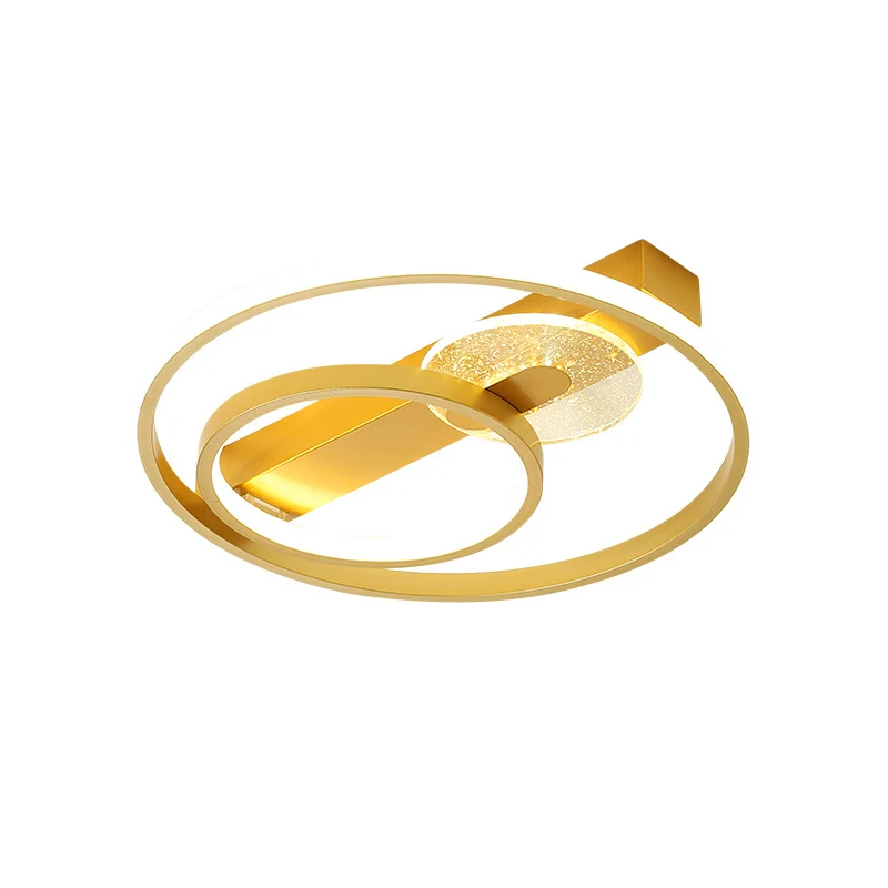 Metalen hoepel inbouwverlichting Eenvoudige stijl Goud/wit en zwart LED-plafond Inbouw wit/warm helder, 16,5"/20,5" breed