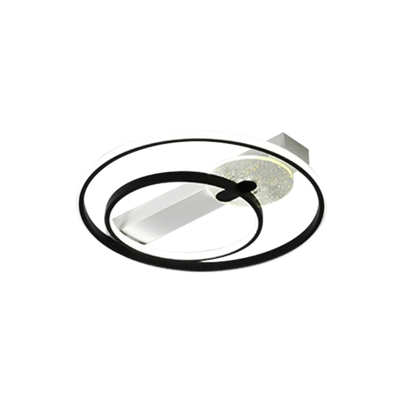 Metalen hoepel inbouwverlichting Eenvoudige stijl Goud/wit en zwart LED-plafond Inbouw wit/warm helder, 16,5"/20,5" breed
