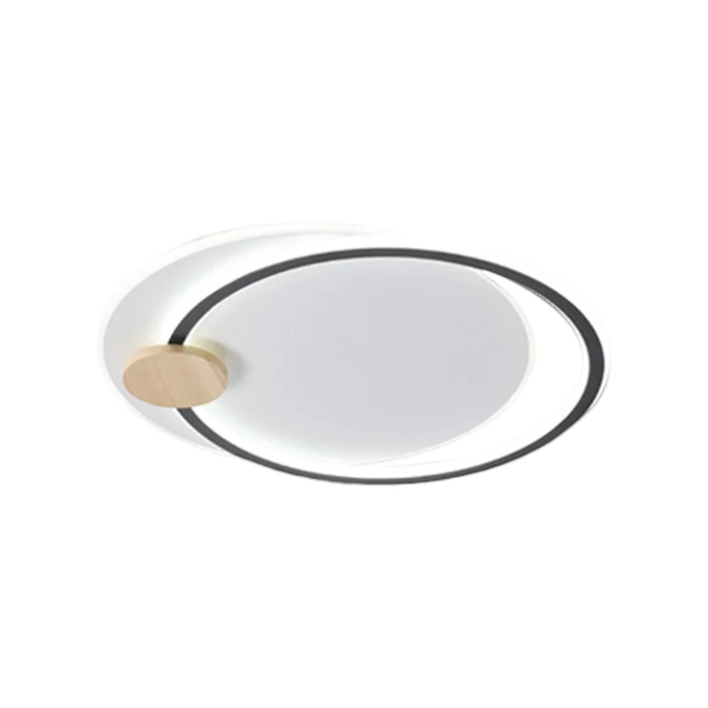 Metalen LED-cirkelplafondlamp Eenvoud Zwart/grijs Inbouwverlichtingsarmatuur warm/wit zwak, 16,5"/20,5" breed met Afstands...