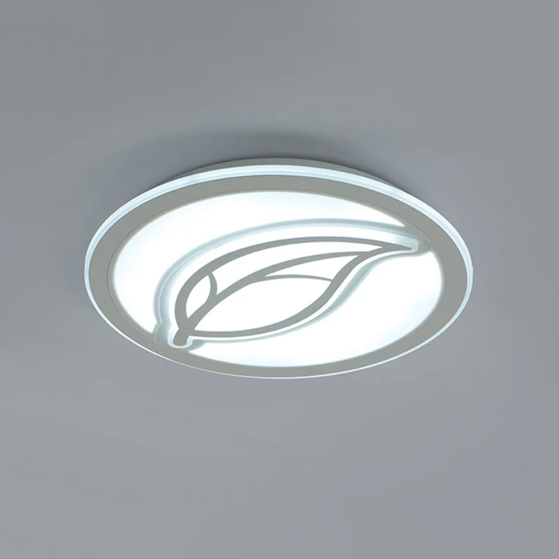 Moderne stijl cirkel inbouw plafondlamp LED gang inbouwlamp wit met bladpatroon, 16"/20"/24" groot