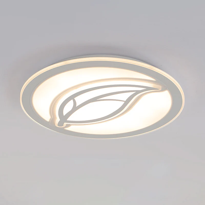 Moderne stijl cirkel inbouw plafondlamp LED gang inbouwlamp wit met bladpatroon, 16"/20"/24" groot