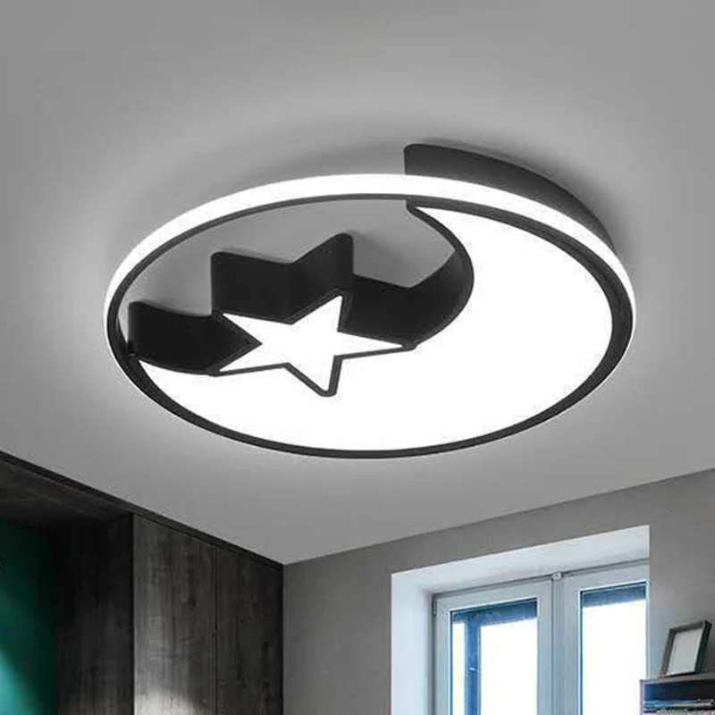 Moderne stijl geometrische inbouwlamp van metaal voor woonkamer LED-plafondlamp zwart met Afstandsbediening