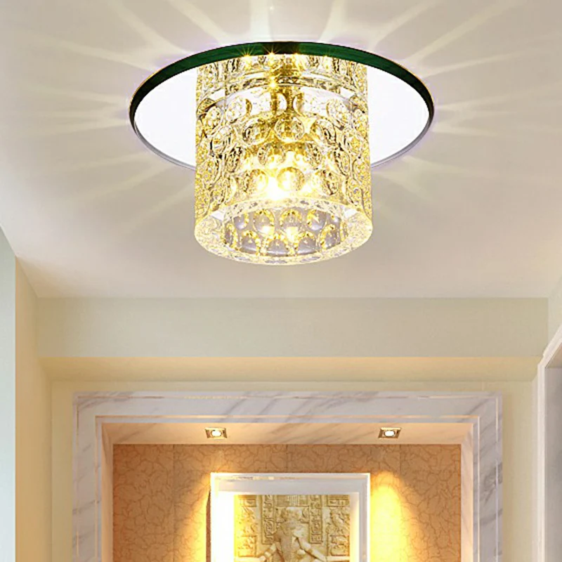 Premium LED Cilindrische LED-inbouwplafondlamp Eenvoud Gedeukt kristalhelder inbouwlicht voor gang