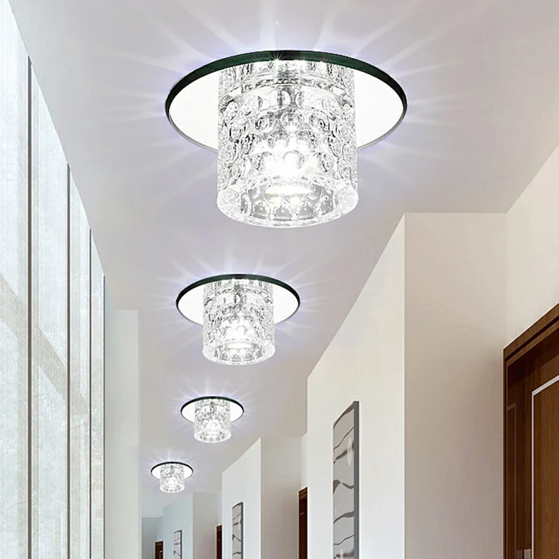 Premium LED Cilindrische LED-inbouwplafondlamp Eenvoud Gedeukt kristalhelder inbouwlicht voor gang