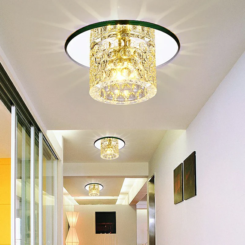 Premium LED Cilindrische LED-inbouwplafondlamp Eenvoud Gedeukt kristalhelder inbouwlicht voor gang