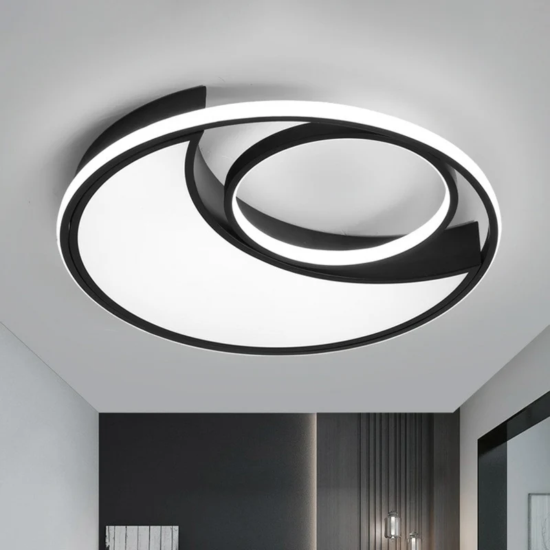 Premium LED Crescent Bedroom LED-inbouwlamp Acryl Eenvoud Inbouwplafondlamp zwart