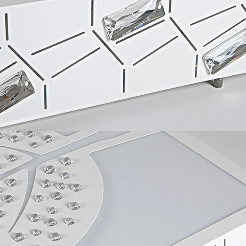 Premium LED K9 Kristal Vierkant Plafondlamp Armatuur Scandinavisch Wit LED Inbouwlicht warm/wit/3 kleuren helder