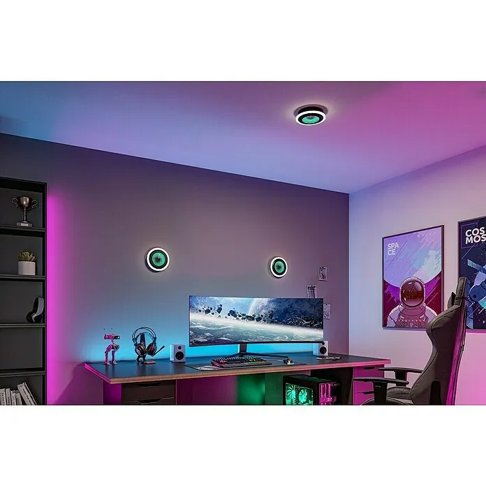 Premium LED Paulmann Led-plafondlamp - Ø x h: 20 x 4,8 cm, RGB, 14 W