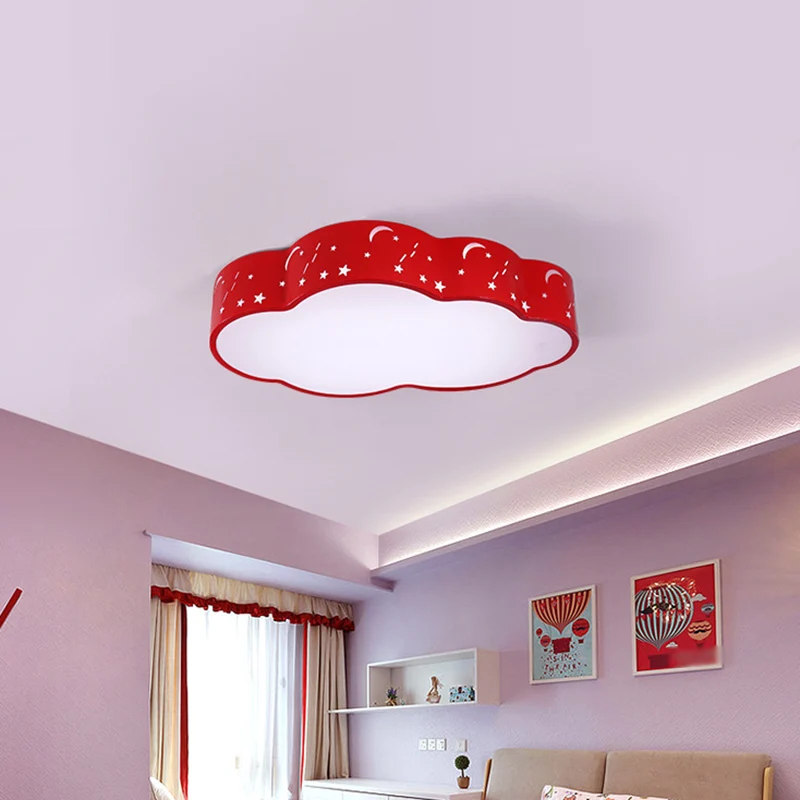 Uitgeholde wolk plafondinbouwlamp Macaron acryl rood/geel/blauw LED-inbouwlamp, 20,5"/24,5" breedte | Snel Thuisbezorgd