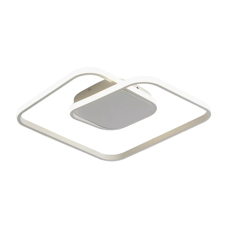 Vierkante inbouwplafondlamp eigentijds acryl wit/zwart/goud moderne LED-plafondlamp voor slaapkamer warm/wit met Afstandsb...
