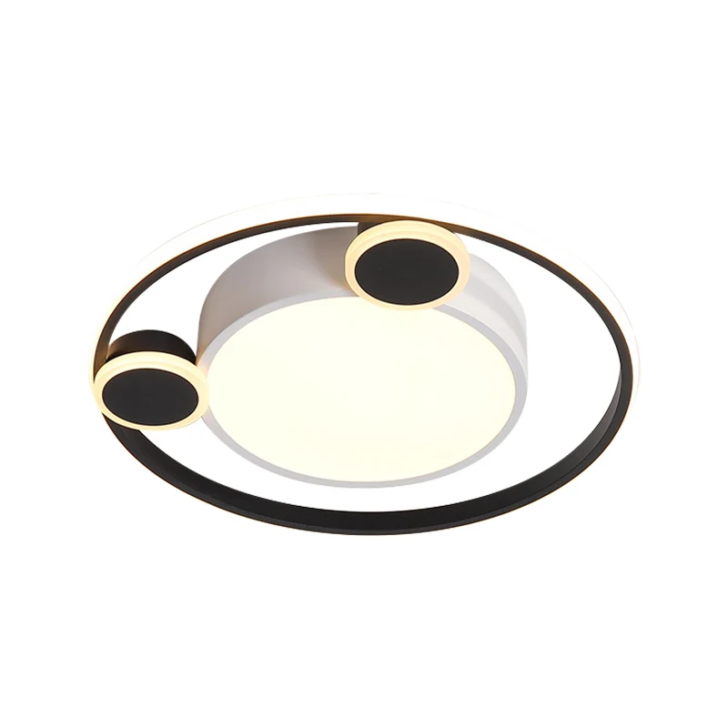 Witte en zwarte cirkel plafondinbouw Nordic 16,5"/20,5" W LED acryl inbouwverlichting wit/warm zacht