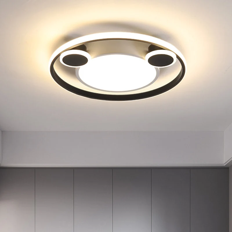 Witte en zwarte cirkel plafondinbouw Nordic 16,5"/20,5" W LED acryl inbouwverlichting wit/warm zacht