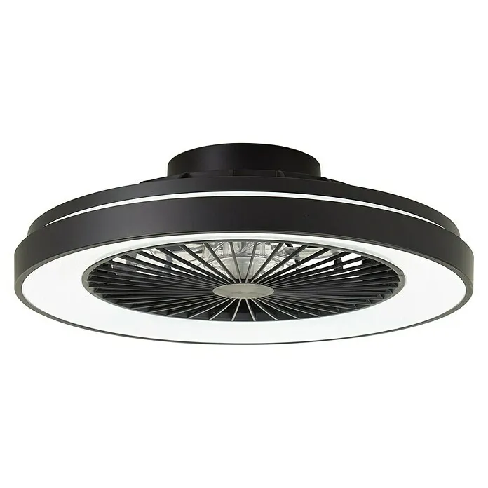 Brilliant Plafondventilator met LED verlichting - Zwart, 48,5 cm, 40 W met Afstandsbediening