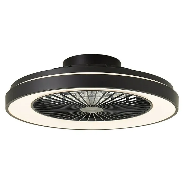 Brilliant Plafondventilator met LED verlichting - Zwart, 48,5 cm, 40 W met Afstandsbediening