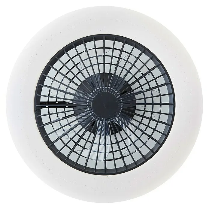 Brilliant Plafondventilator met LED verlichting - Zwart, 48,5 cm met Afstandsbediening