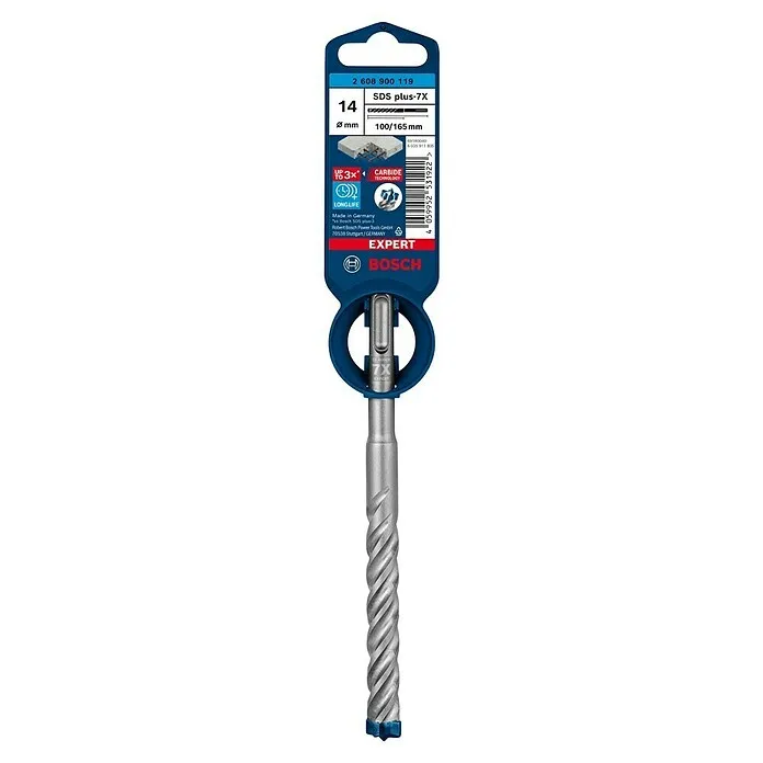 Bosch Expert Steenboor SDS Plus-7x - Lengte: 165 mm, Werklengte: 100 mm voor Zware Klussen