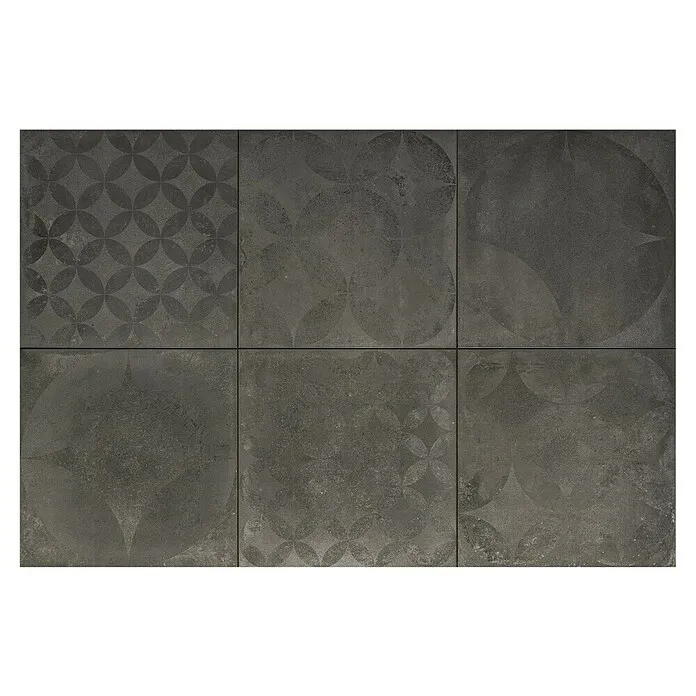 Keramische tegel Decor Graphite - 60 x 60 cm, Grijs