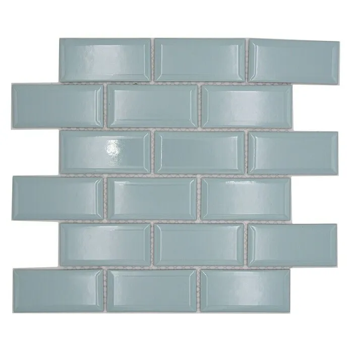 Mozaïektegel Metro Uni CG M17MG - 29,1 x 29,6 cm, Mintgroen, Glanzend