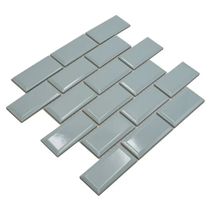 Mozaïektegel Metro Uni CG M17MG - 29,1 x 29,6 cm, Mintgroen, Glanzend