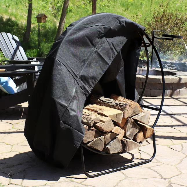 Sunnydaze Decor 44- x 40- x 15.5- Staal Two-thirds cord firewood rack
