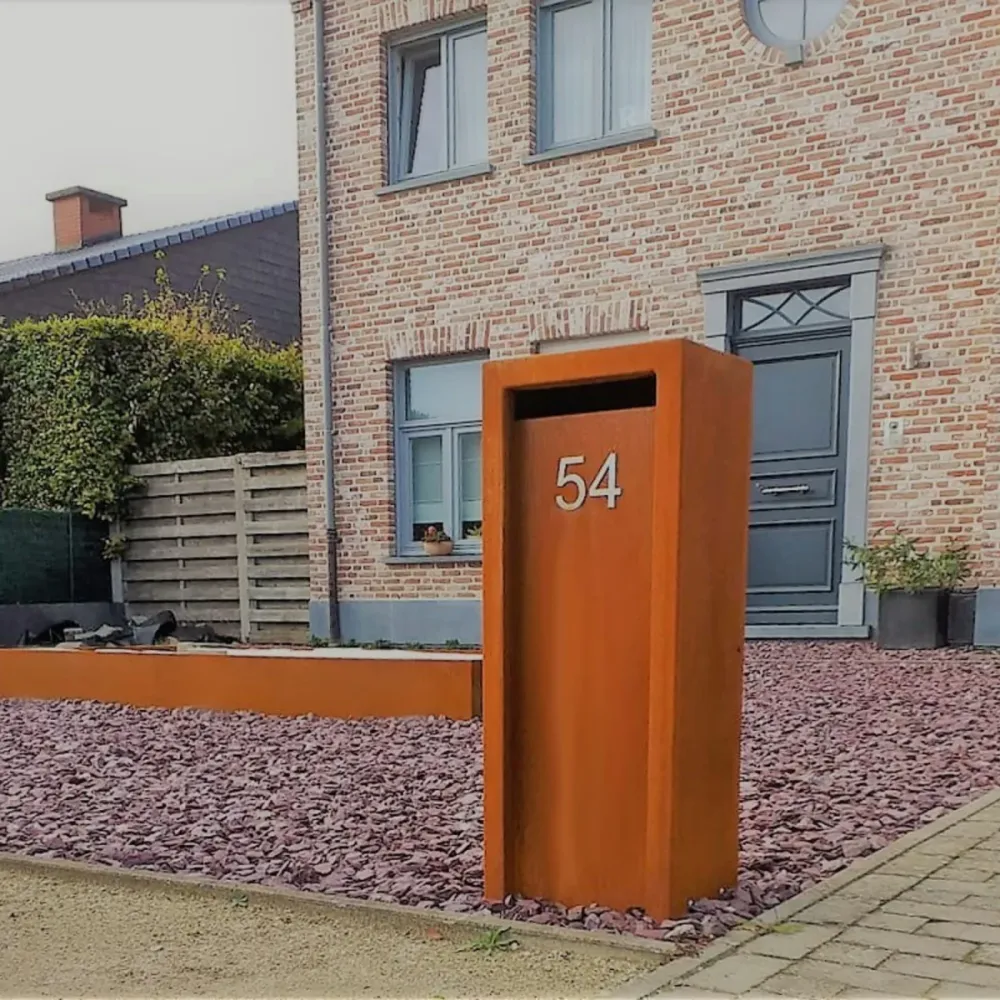 Geroba Brievenbus Litru Cortenstaal voor Appartementencomplexen