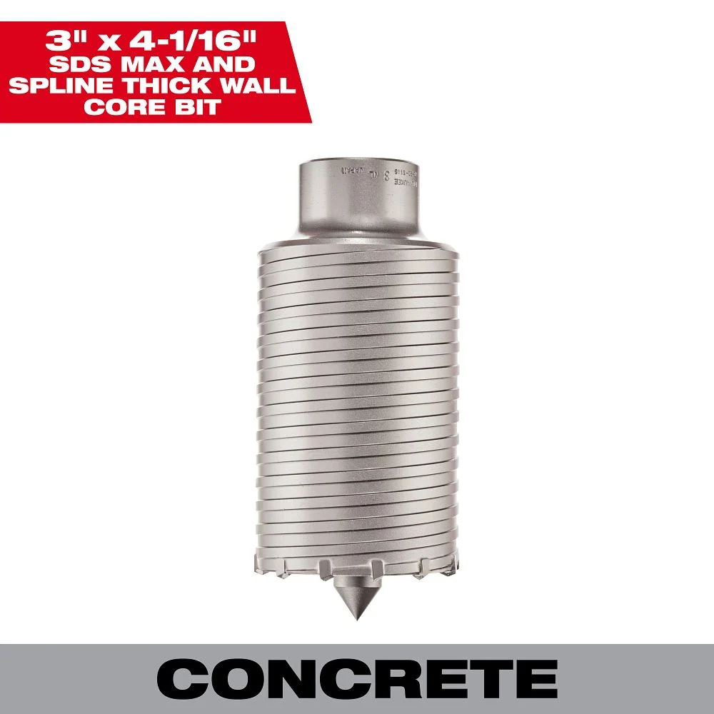 Milwaukee Tools 3-Inch Massief Wall Core Bit 48-20-5145 voor Appartementencomplexen