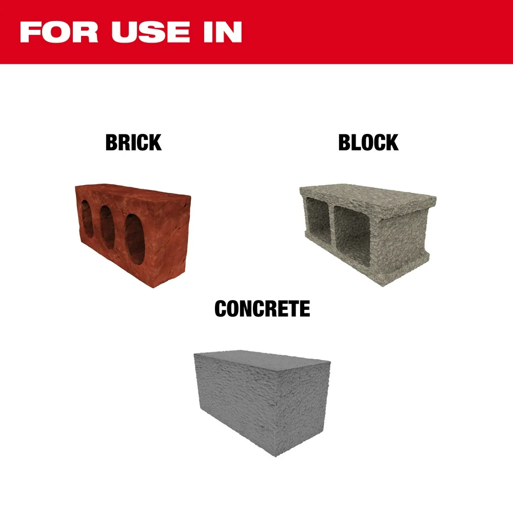 Milwaukee Tools 3-Inch Massief Wall Core Bit 48-20-5145 voor Appartementencomplexen