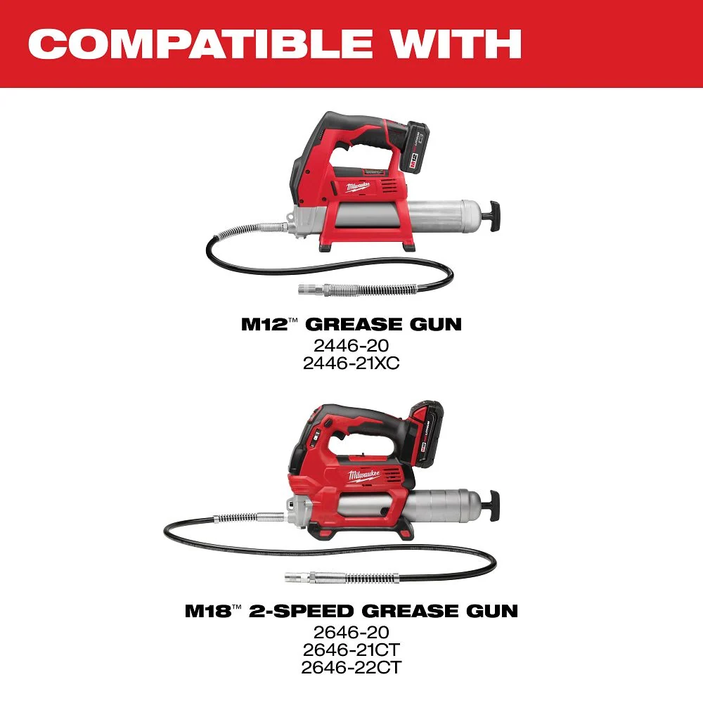 Milwaukee Tools 48" Grease Gun Hose w HP Coupler 49-16-2647
