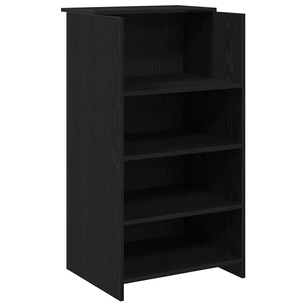 Receptiebalie 55x50x103,5 cm bewerkt hout zwart