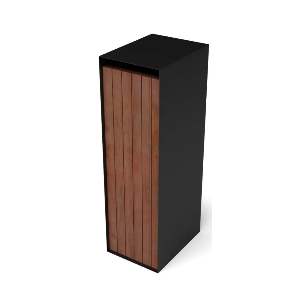 Wandmontage Geroba Brievenbus Xiltra Staal met Padouk hout