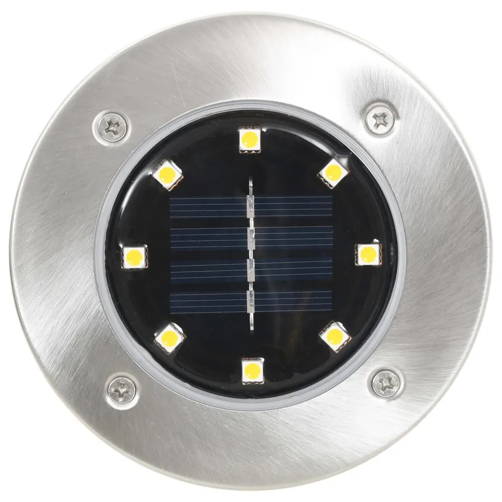 Grondlampen 8 st solar LED wit