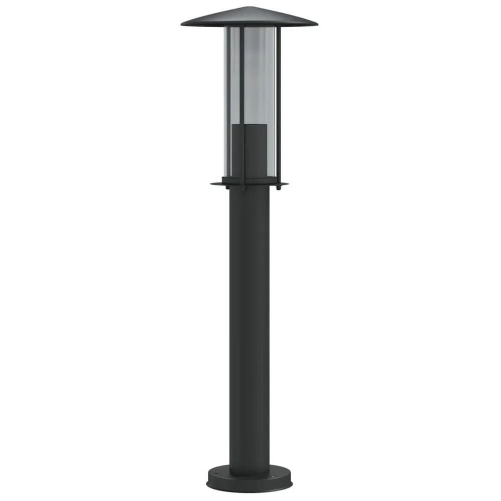 Vloerlamp voor buiten 60 cm roestvrij staal zwart