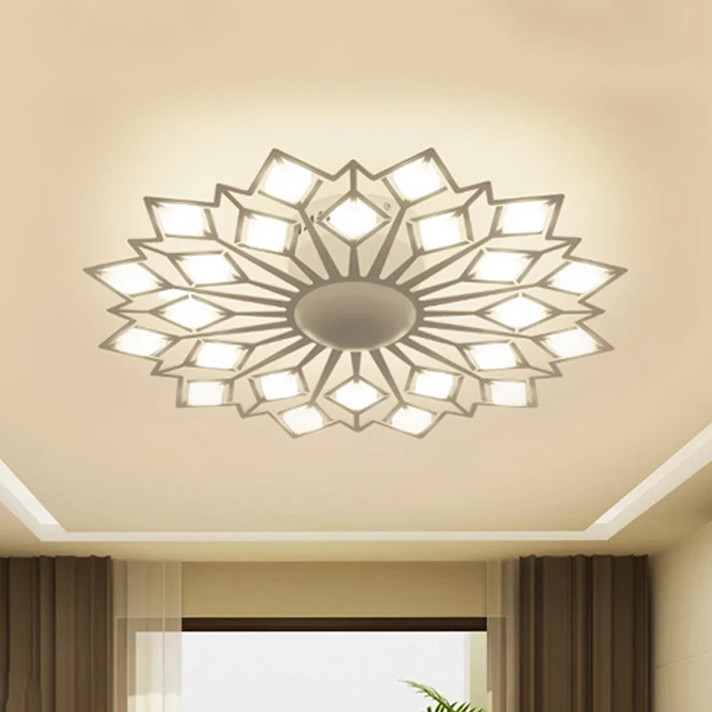 Energiezuinige LED Bloemen inbouwlamp eigentijds metaal zwart/wit LED slaapkamer plafondgemonteerd armatuur