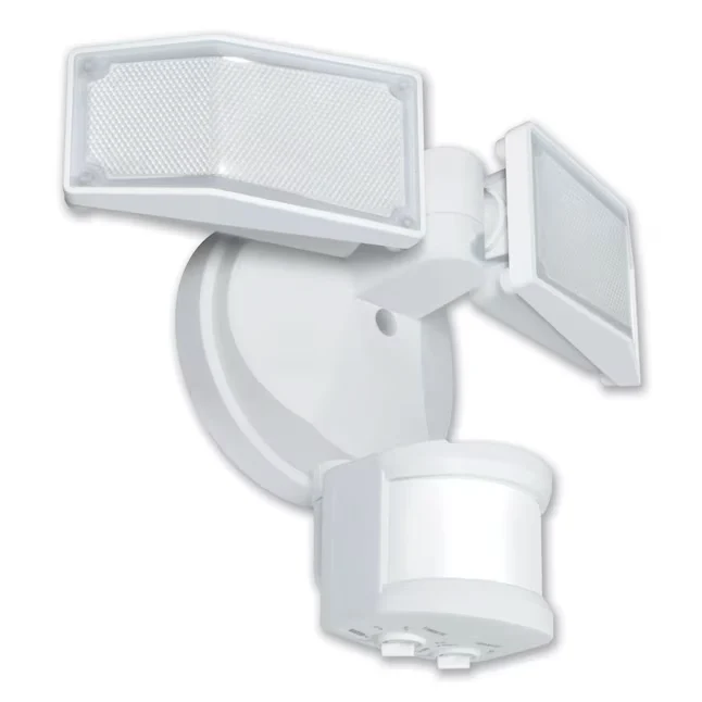 Good Earth Lighting 180-Degree 80-Wattage Equivalent Hardwired LED Melkwit 2-Head Motion-Activated Flood Light Timer 1400-...