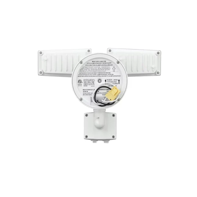 Good Earth Lighting 180-Degree 80-Wattage Equivalent Hardwired LED Melkwit 2-Head Motion-Activated Flood Light Timer 1400-...