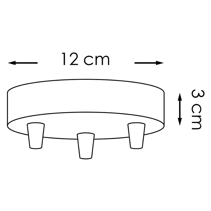 Home Sweet Home Plafondhouder voor lamp - 3 voudig, Hout, 12 cm - Incl. Garantie
