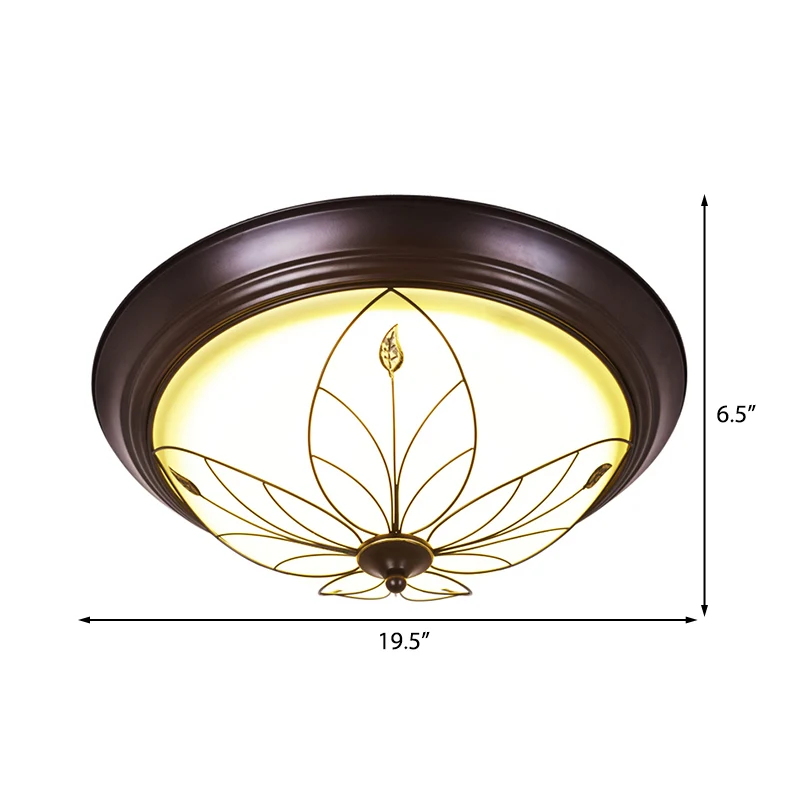 LED-inbouwlamp van mat glas, traditionele witte kom, gangplafondverlichting warm/wit helder, 13"/19,5" breed - Incl. Garantie