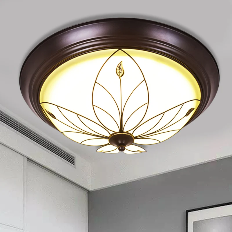 LED-inbouwlamp van mat glas, traditionele witte kom, gangplafondverlichting warm/wit helder, 13"/19,5" breed - Incl. Garantie