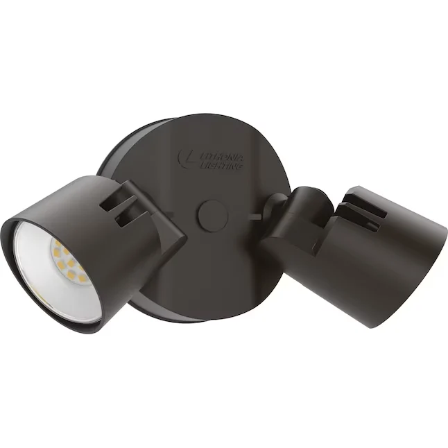 Lithonia Lighting 150-Watt EQ LED Bronze 2-Head Switch-Controlled Flood Light Aanpasbaar 2750-Lumen