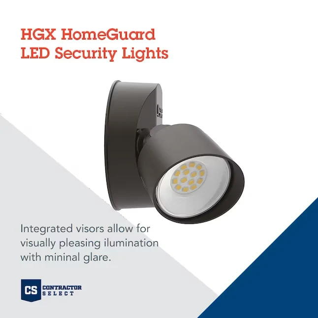 Lithonia Lighting 150-Watt EQ LED Bronze 2-Head Switch-Controlled Flood Light Aanpasbaar 2750-Lumen