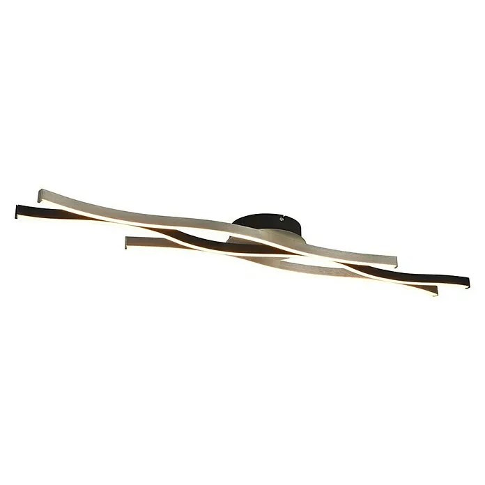 Trio Lighting Blaze Led-plafondlamp - 35 W, l x b x h: 18 x 107,5 x 7 cm, Aluminium geborsteld, Meerkleurig