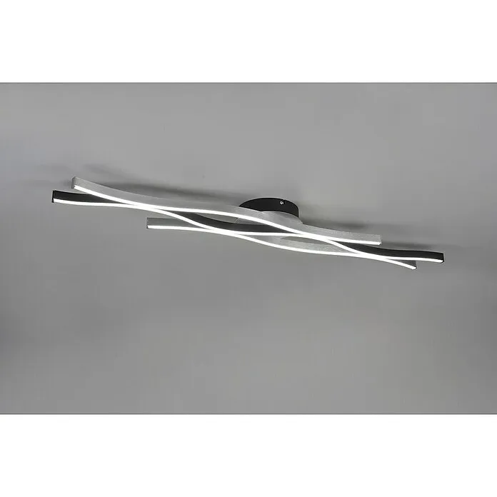 Trio Lighting Blaze Led-plafondlamp - 35 W, l x b x h: 18 x 107,5 x 7 cm, Aluminium geborsteld, Meerkleurig