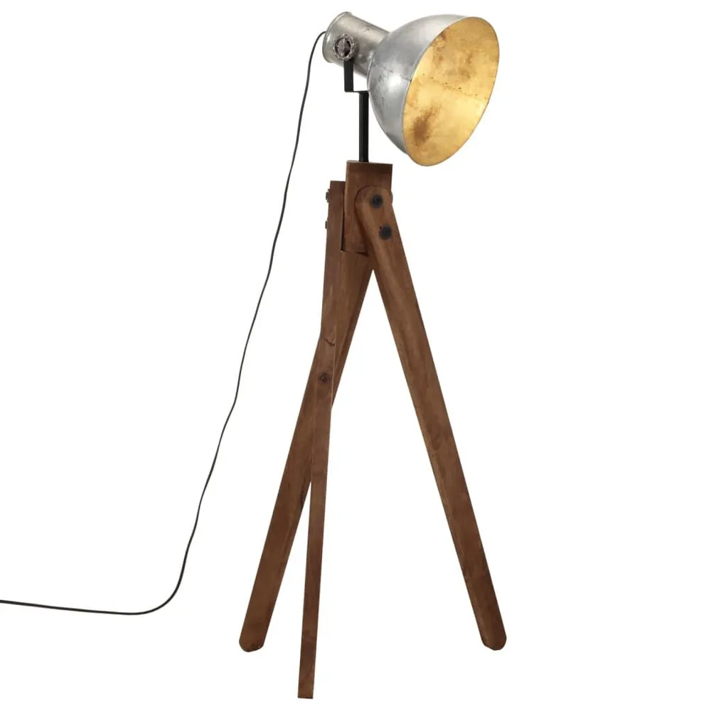 Vloerlamp 25 W E27 45x45x120 cm ouderwets zilverkleurig
